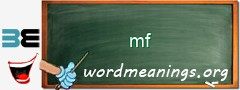 WordMeaning blackboard for mf